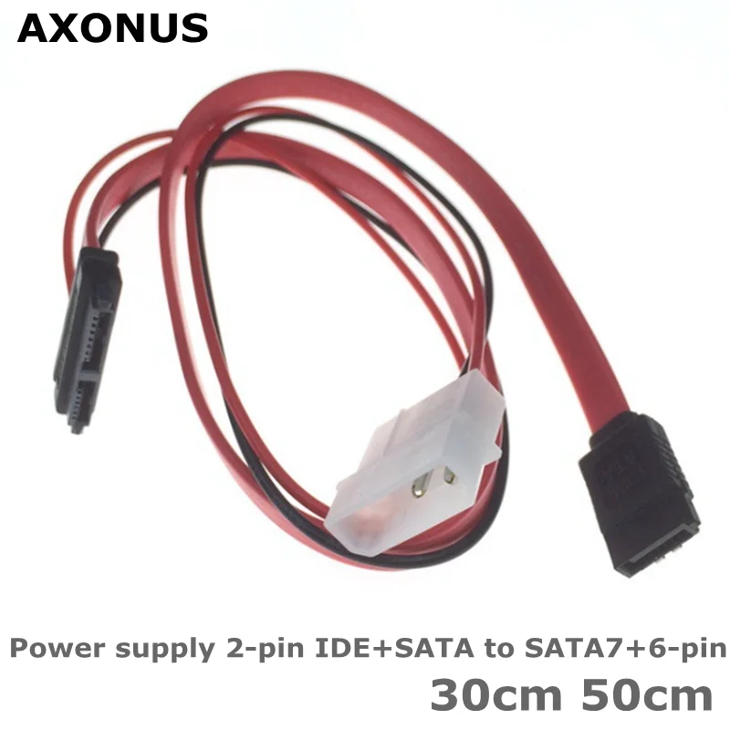 Best Quality New SATA Power Cables to Molex Slim SATA 13 pin(7P+6P) to 7pin + Power cable for SATA Slimline Port