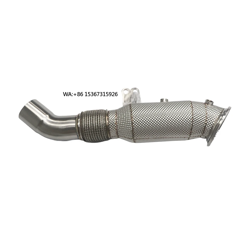 

304 Stainless Steel Exhaust Downpipe B58 2013-2018 3.0T Exhaust straight Header Catted Downpipe