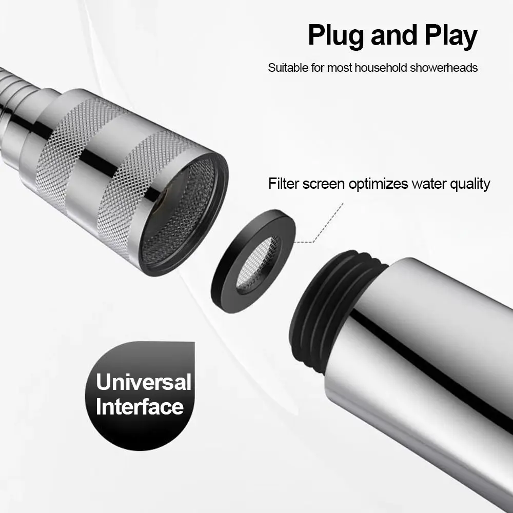 Plastic Shower Head Large Panel High-pressure Super Powerful Shower Head Easy Install 3 Mode Adjustable Shower Spray Nozzle