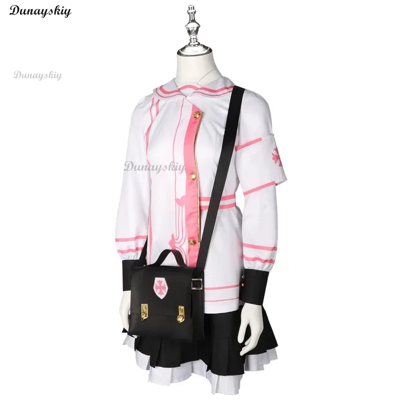 لعبة الأزرق الأرشيف سومي سيرينا تأثيري حلي شعر مستعار المرأة موحدة سترة عادية تنورة شعر مستعار ممرضة قبعة القوس هالوين بدلة الحفلات