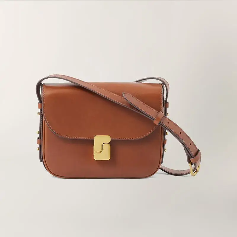

Niche luxury design tofu bag women's bag top layer cowhide small square bag high-quality texture single shoulder crossbody bag