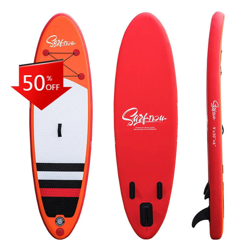 9 Feet Single‑Layer Inflatable Stand Up Paddle Board with Paddles for River Cruising
