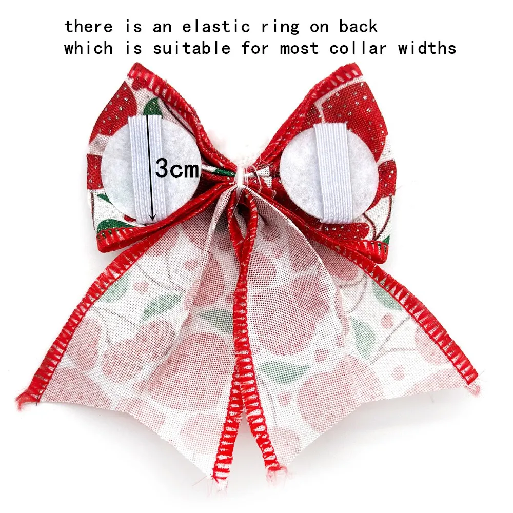 30/50pcs Valentine\'s Day Slidable Dog Bow Tie Exquisite Dog Collar Accessories Small Middle Dog Holiday Party Grooming Supplies