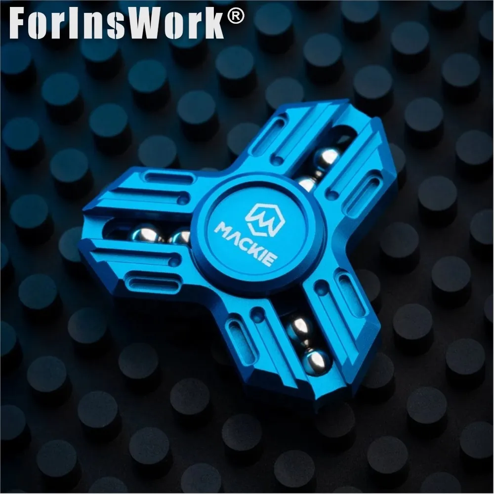 MACKIE KNIGHT MINI 3.0 Aluminum (white) Fidget Spinner EDC Stress Relief Toy Portable Anxiety Relief Hand Spinner For Adults