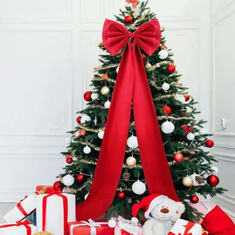 

Super Large Satin Ribbon Bow for Christmas Tree Wedding Party Wall Decor Giant Bow Themed Decorations Festive Holiday Decoration