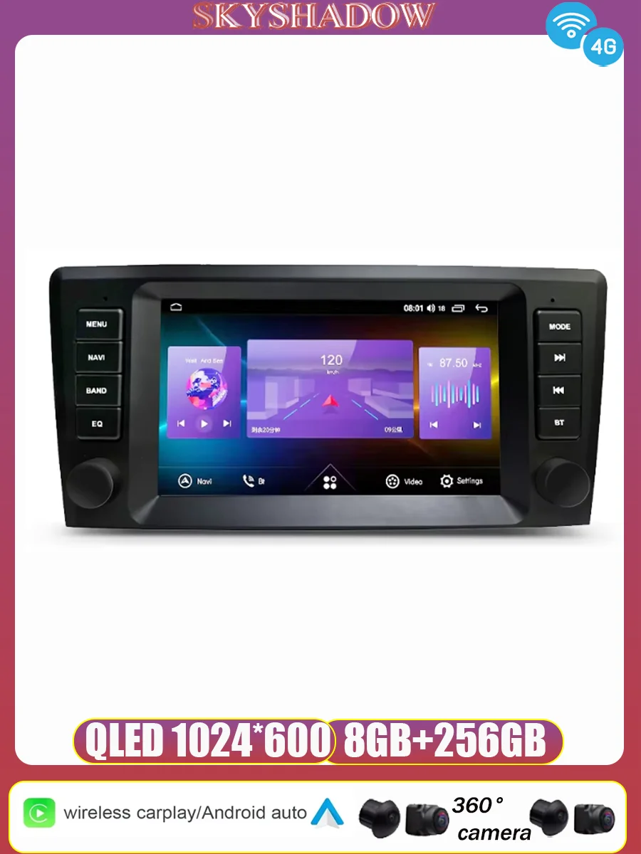 Andorid Voor VOLVO S60 V70 XC70 XC90 2000-2004 Auto Multimedia Video Spelers Draadloze CarPlay Navigatie Bluetooth Scherm radio - afbeelding 2
