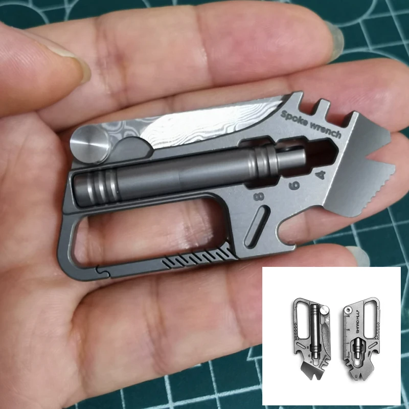 Outdoor Portable EDC Titanium Alloy Multifunctional Keychain Tool