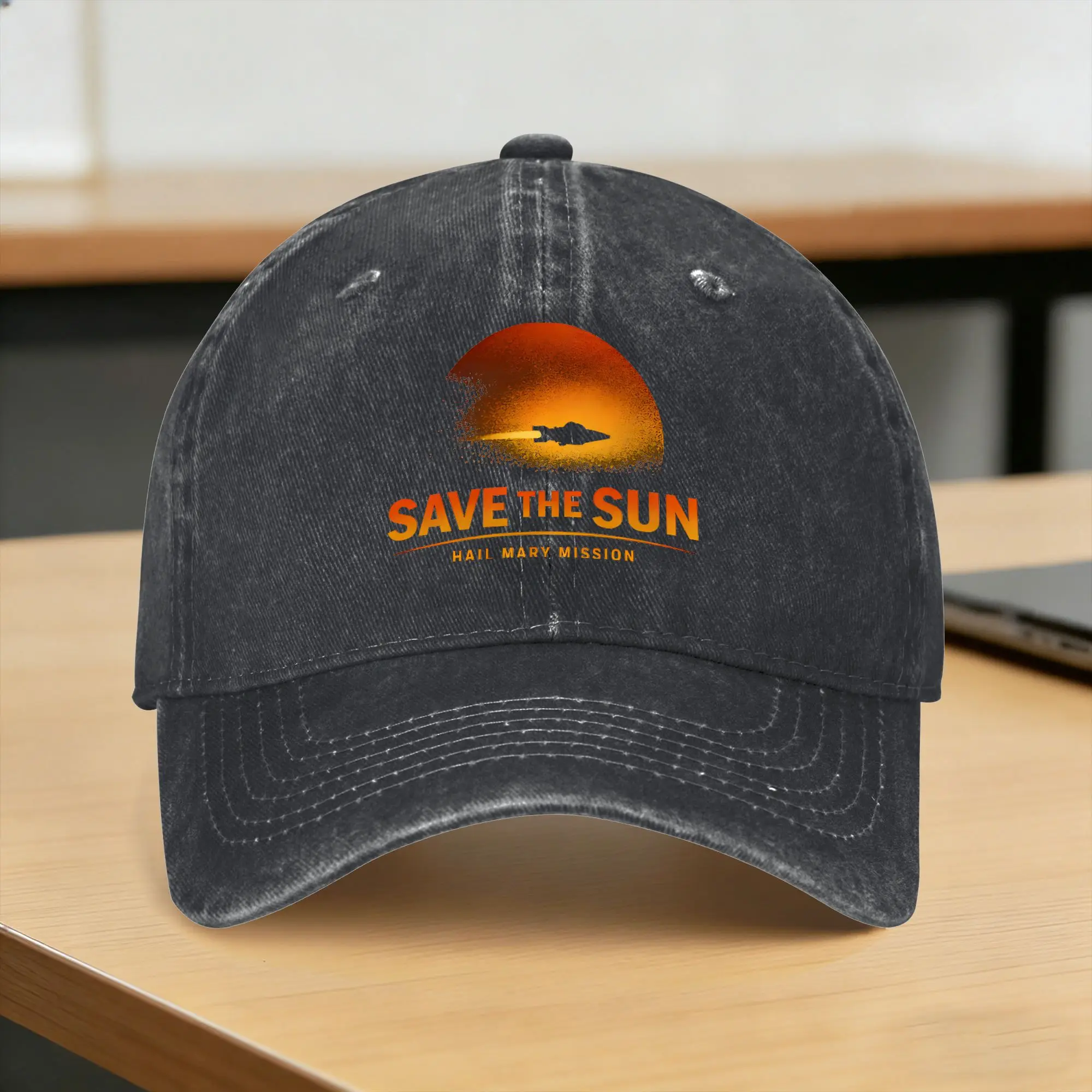 Vintage Save the Sun Project Hail Mary  Baseball Caps Unisex Distressed Washed Snapback Hat  Outdoor Running Golf Gift Cap