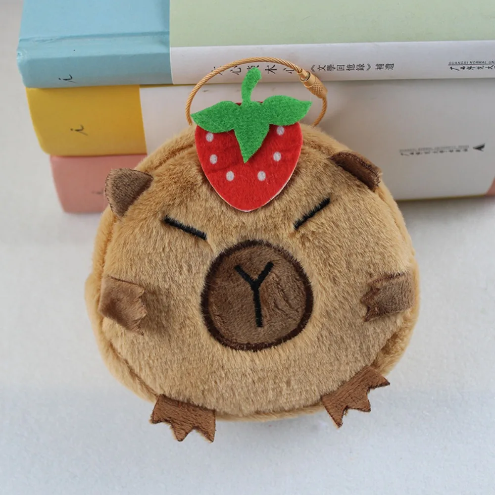 

Cartoon Capybara Plush Coin Purse Animal Plush Capybara Plush Wallet Headphone Storage Bag Earphone Storage Bag