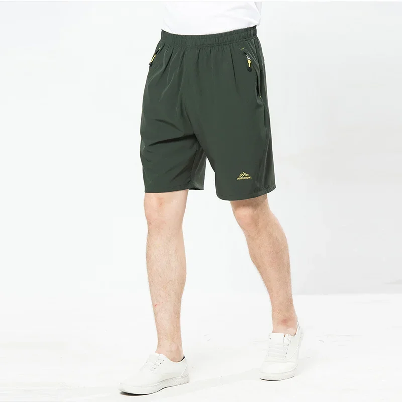 Men Summer Fishing Shorts Outdoor Quick Dry With Zipper Pockets Breathable Mountaineering Lightweight Running Trekking