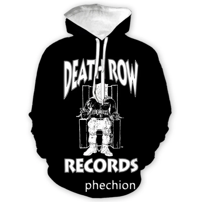 phechion Men/Women DEATH ROW Band 3D Print Long Sleeve Hoodies Casual Hoodies Loose Sporting Pullover A172