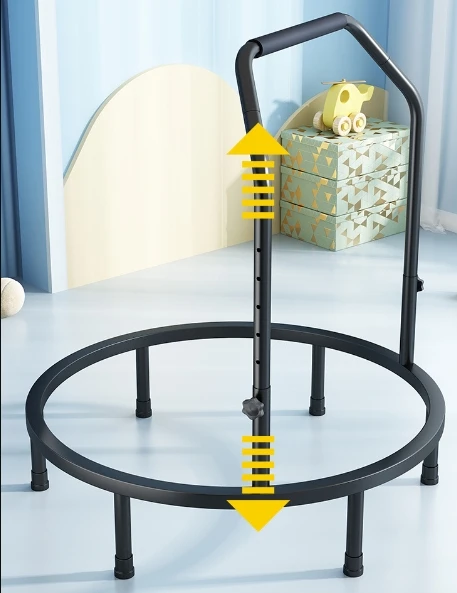 Folding Trampolines Bodybuilding Door Type Handrail Spring Bed Rubbing Fitness Equip Bold All Steel Frame Trampoline Portable