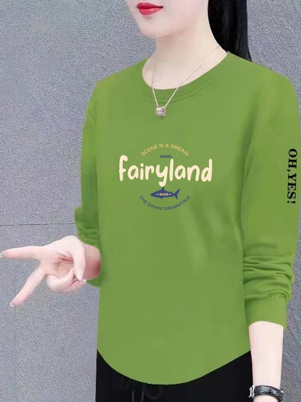 

Elegant Long Sleeve T-Shirt for Middle-Aged Women Loose Fitting Base Layer Shirt Warm Polyester Fiber Printed Slimming Top
