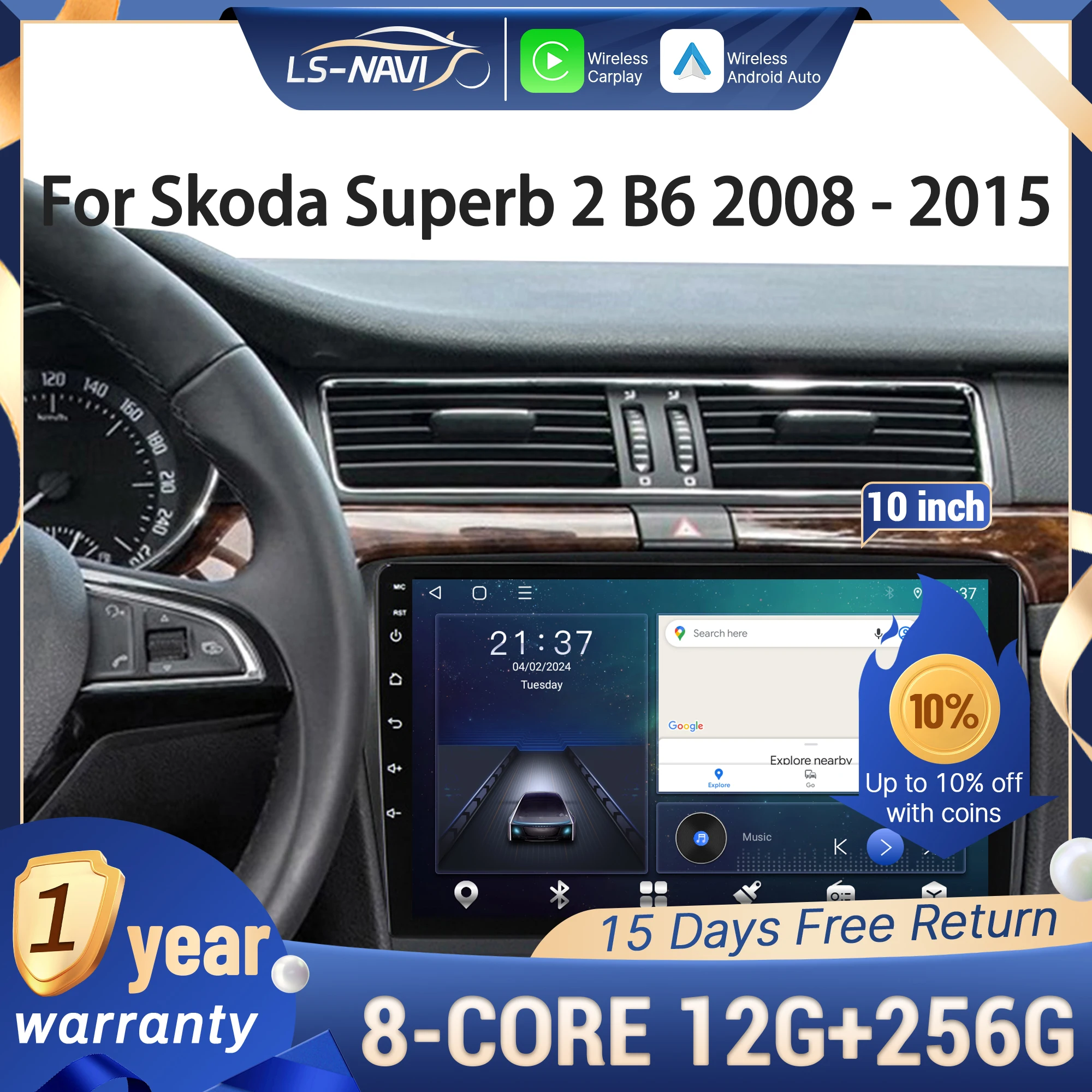 Car Radio 4G Gps Fo… - image