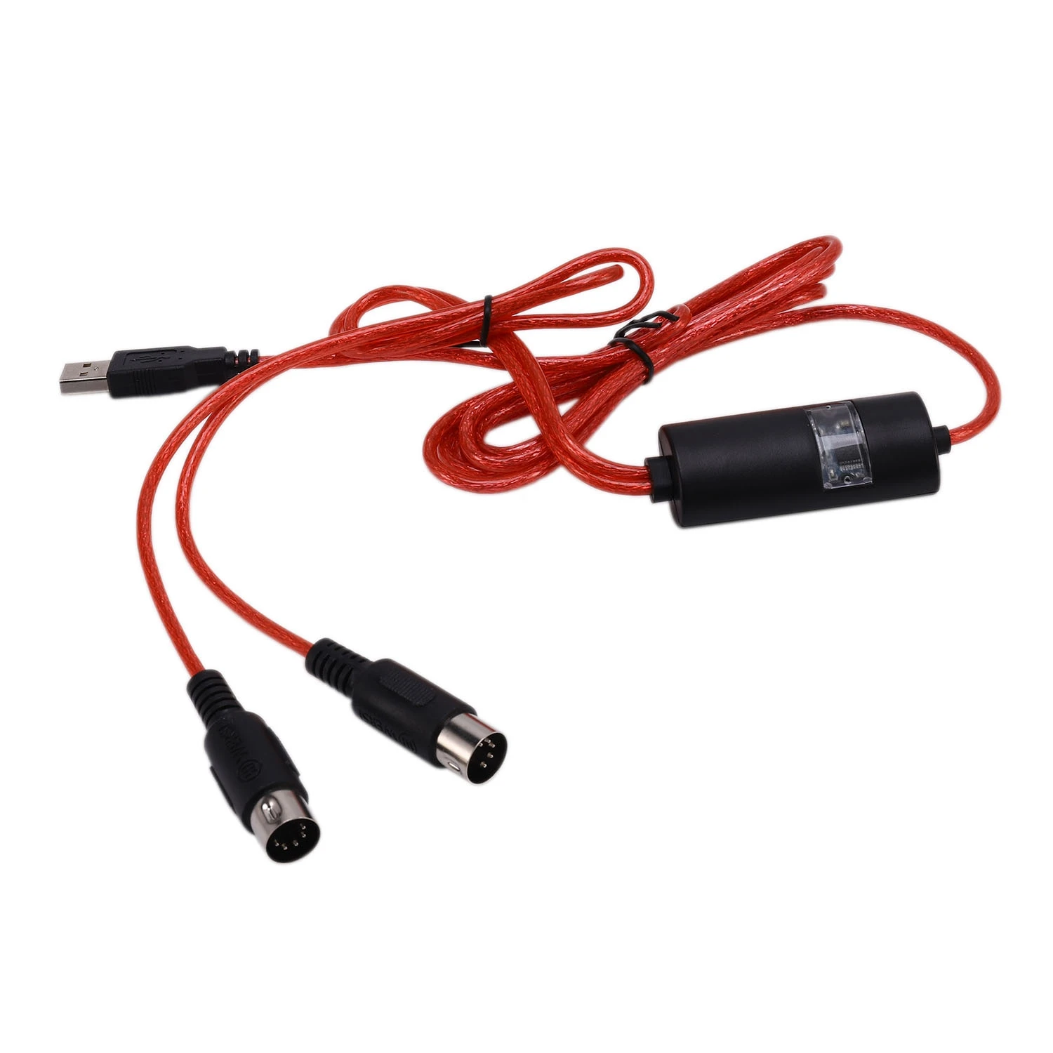 N09R 5-Pin Midi إلى USB In-Out مهائي كابلات محول لأجهزة الكمبيوتر المحمول Windows Mac Ios إلى لوحة مفاتيح البيانو الموسيقية