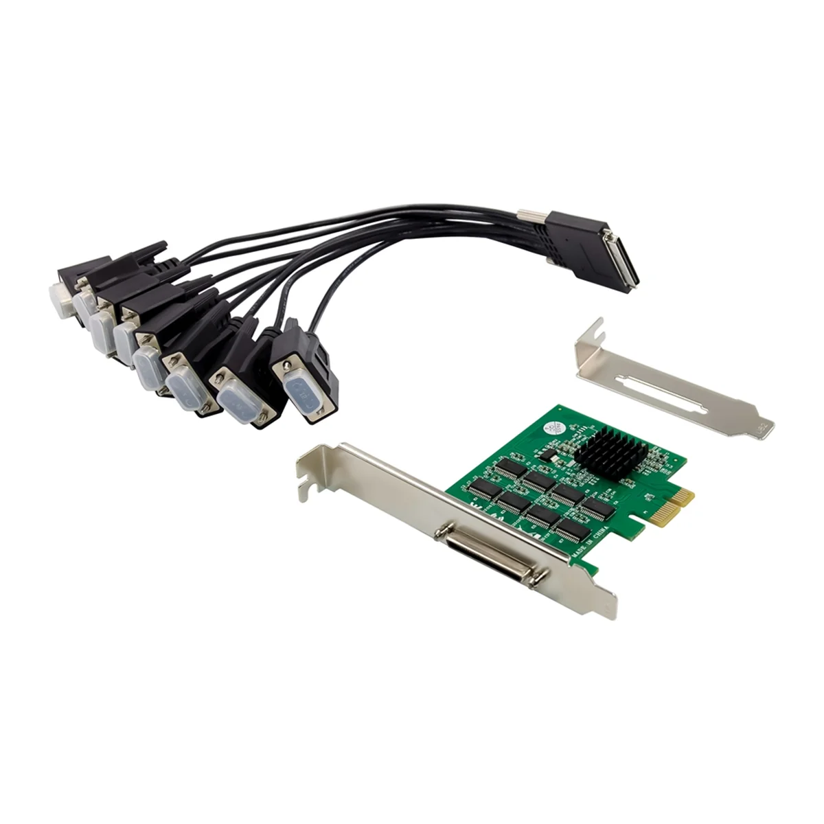 Expansion Card ST338 PCIe X1 17V358 8S Industrial RS232 Multi-Serial I/O Multi-Function Convenient Expansion Card