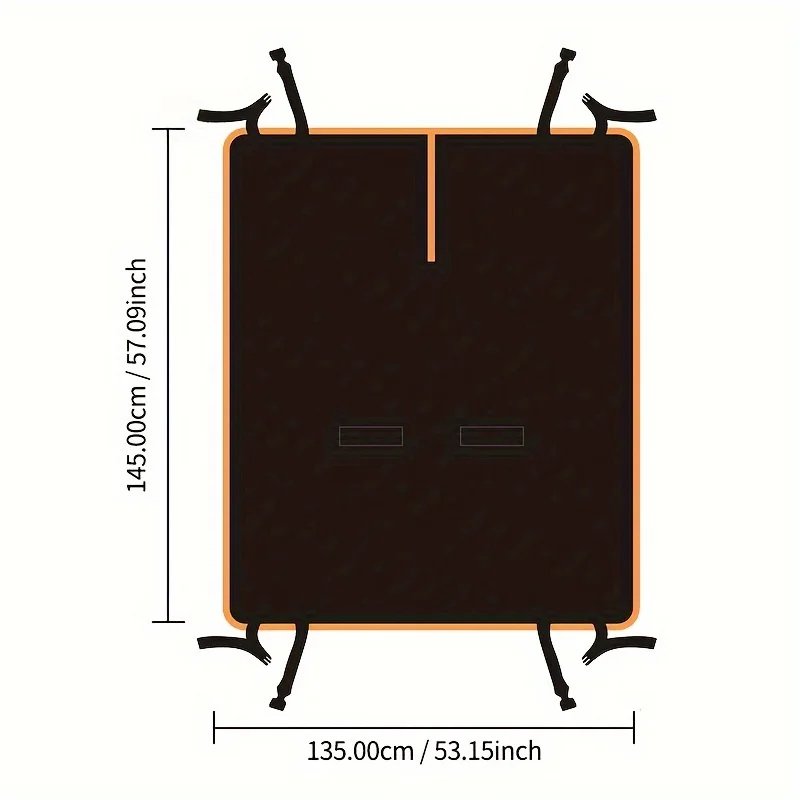 1pc New Anti fouling Foldable Car Pet Mat Rear Car Seat Cushion