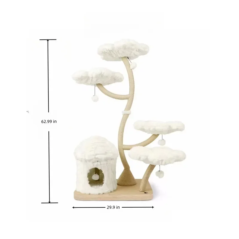 Modern Luxury Tower Tree Shaped Cloud Shaped Multi Storey Apartment with Large Wooden Furniture