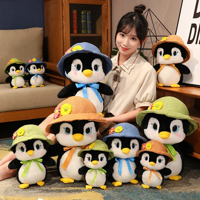 Kawaii Cartoon Penguin Plushies Doll Cute Stuffed Animals Soft Sweet Plush Toys Girls Hug Pillow Baby Appease Toys Home Decor