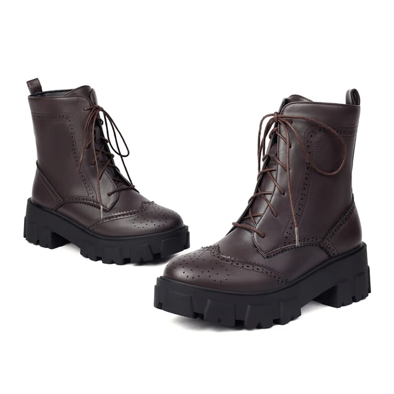 

REAVE CAT 2024 мотоциклетные ботильоны с круглым носком на каблуке 5 см, на шнуровке, большой размер 43 44 US13, модные черные