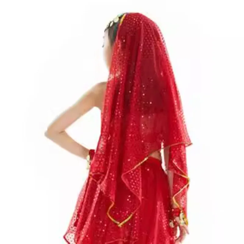 Customized Children's Belly Dance Costume Headcloth Kid's Dance Clothing Set Headwear Big Drill Chain+Headcloth Girl Accessories