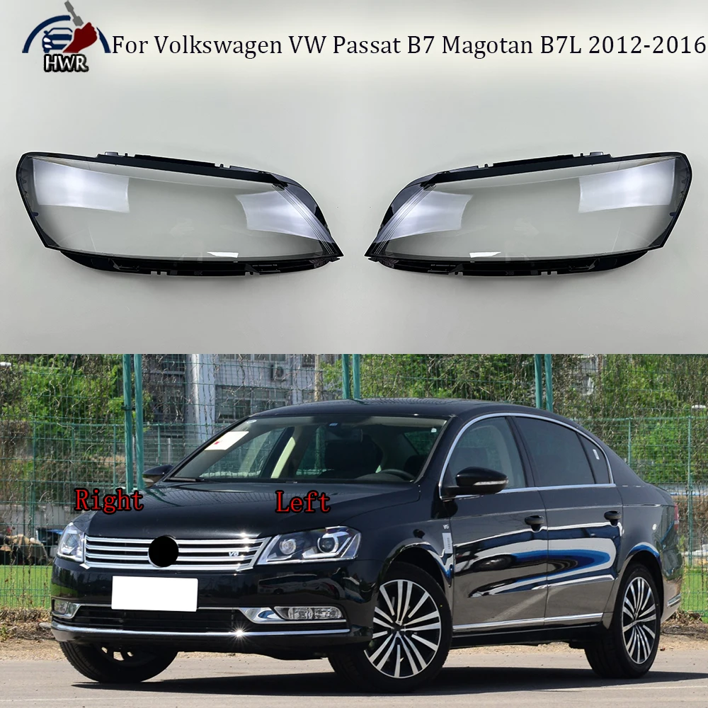 Car Front Headlight Lens Cover Auto Case Headlamp Lampshade For Volkswagen VW Passat B7 Magotan B7L 2012 2013 2014 2015 2016