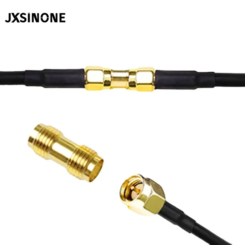 Imagem -05 - Jxsinone Adaptador Sma Adaptador rp Sma Fêmea Pino para Sma Fêmea Pino Conector Duplo Reto de Cobre Banhado a Ouro