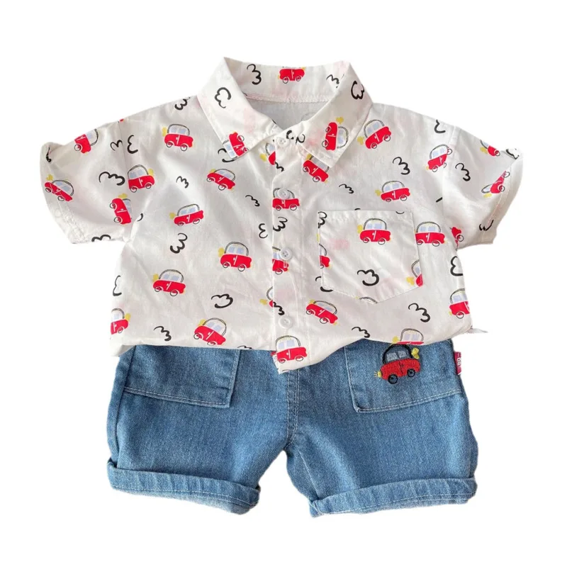 

New Summer Fashion Baby Boys Clothes Suit Children Shirt Shorts 2Pcs/Sets Toddler Clothing Infant Casual Costume Kids Tracksuits