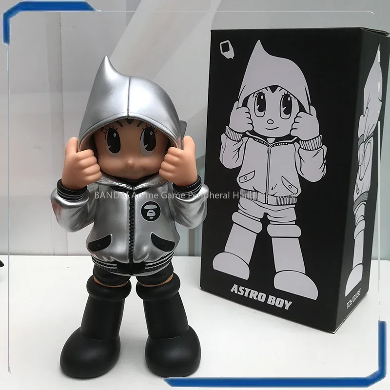 Astro Boy Super Atom Large Iron Pill Hooded Atomic Animation Soft Glue Collection Toy Figure, Ornement pour la maison, Cadeau d'anniversaire, 26 cm