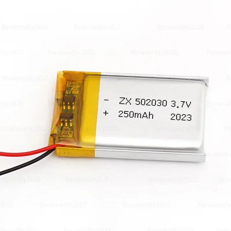 502030 Batteria 3.7V 250mAh Lipo Polimero Batterie ricaricabili agli ioni di litio Ph-2.0mm per auricolare Bluetooth Registratore per auto