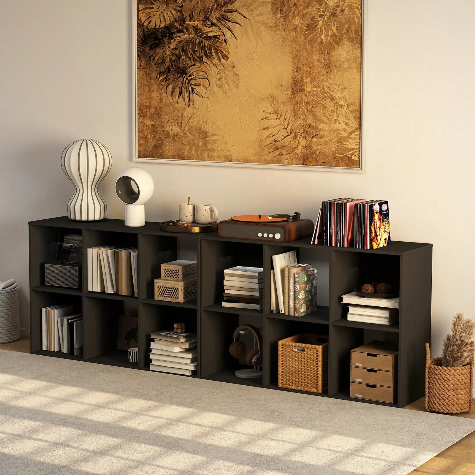 

8 Cube Storage Organizer Shelf, White Open Bookcase With Removable Panels, Large Storage Rack For Books, Toys & Decor