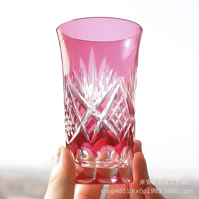 

Японский стиль Jinzhi Edo Cut Flower Sake Glass Бытовое стекло для пива