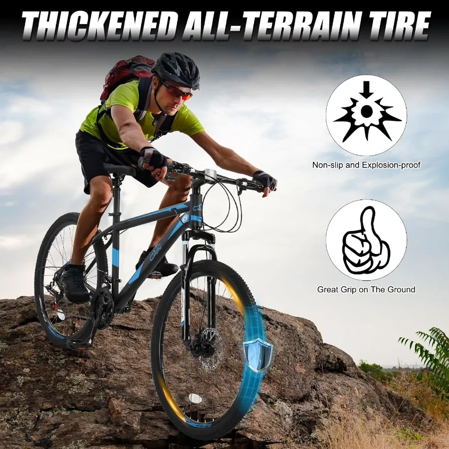 الدراجة الجبلية 24 26 27.5 بوصة الرجال النساء دراجة هوائية جبلية مع 21 سرعة دراجات الكبار مزدوجة مكبح قرصي شوكة تعليق وكربو عالي