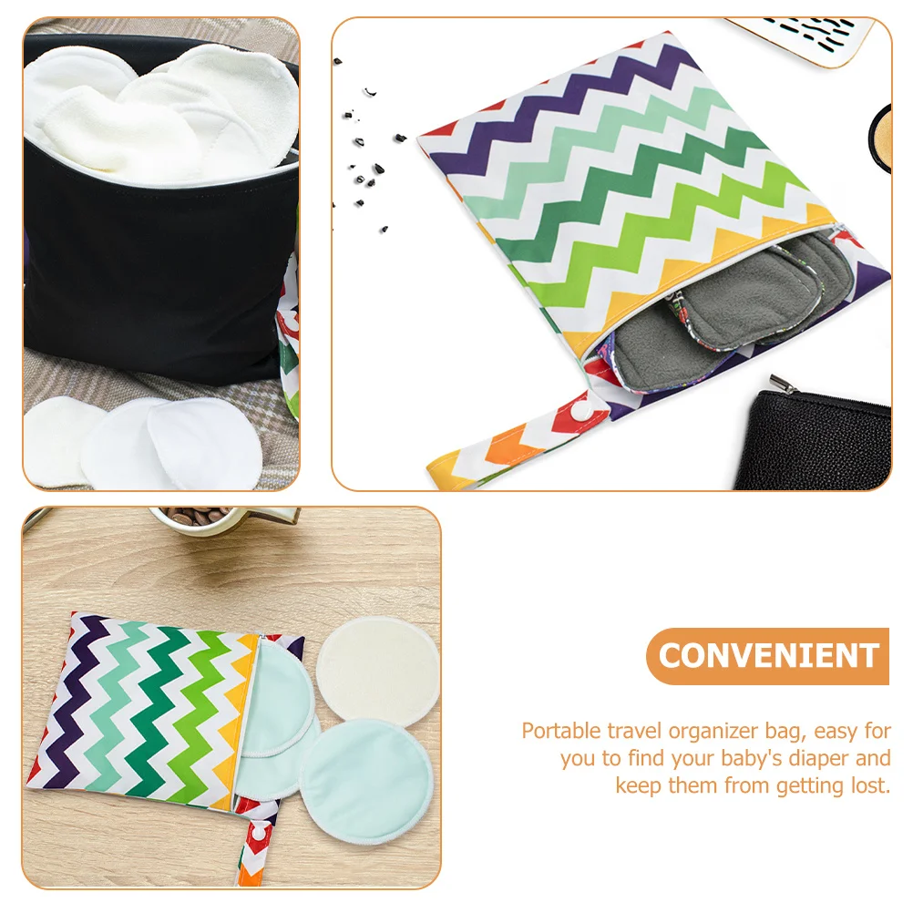 

3Pcs Infant Diaper Bag Makeup Bag Durable Zipper Pouch for Organizing Baby Essentials Outdoors Portable Diaper Organizer
