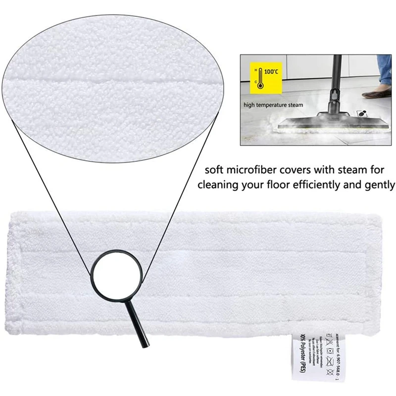 A05G-4 Microfibre Floor Cloth+4 Hand Nozzle Cover Cloth + 6 Paint Brushes For Karcher SC1 SC2 SC3 SC4 SC5 Steam Cleaner