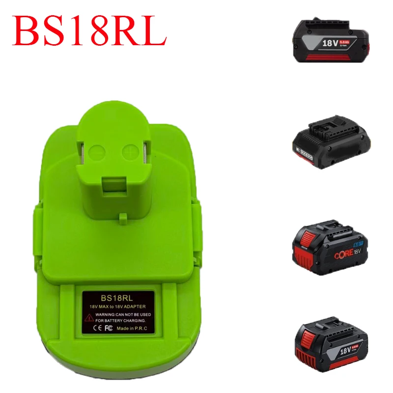 

For Bosch 18V Lithium Batteries BS18RL Battery Adapter Converter Compatible with For Ryobi 18V Battery Cordless Power Tool Drill