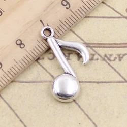 10pcs Charms Musical Note 22x17mm Tibetan Silver Color Pendants Antique Jewelry Making DIY Handmade Craft