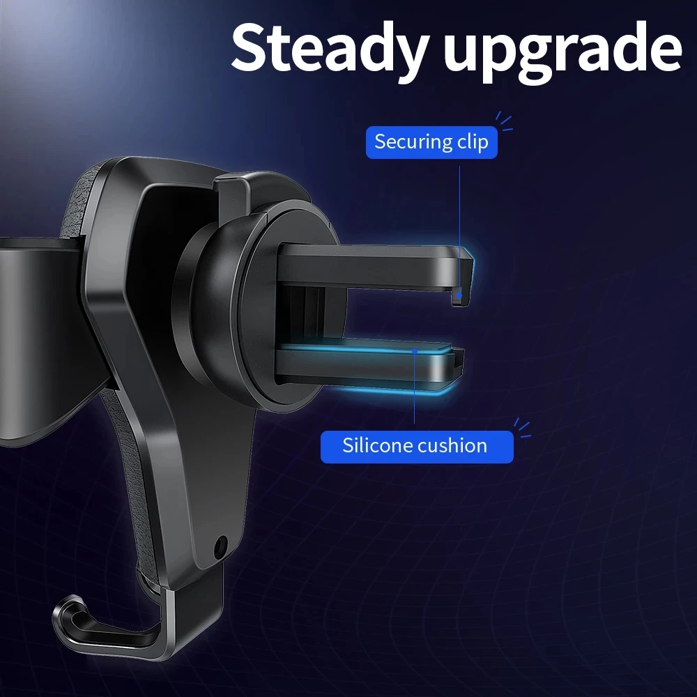 Gravity Car Phone Holder car Air Vent Clip Mount phone Stand Auto Locking Car GPS Navigation Bracket For iPhone Xiaomi Samsung view 4