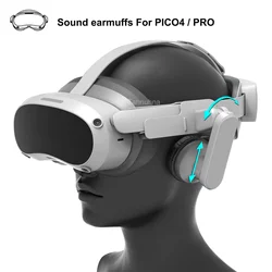 Ear Muffs For PICO 4 Ultra PRO VR Headset Enhanced Sound Adjustable Comfort Earmuffs For PICO4 Head Strap Accessories