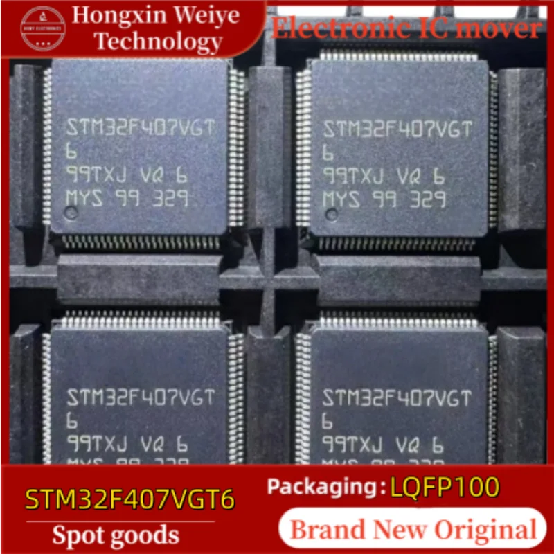 5/30 PCS STM32F407VGT6 STM32F407 LQFP-100 168MHz 32-Bit 1MB MCU Microcontroller IC Chip Brand New In Stock