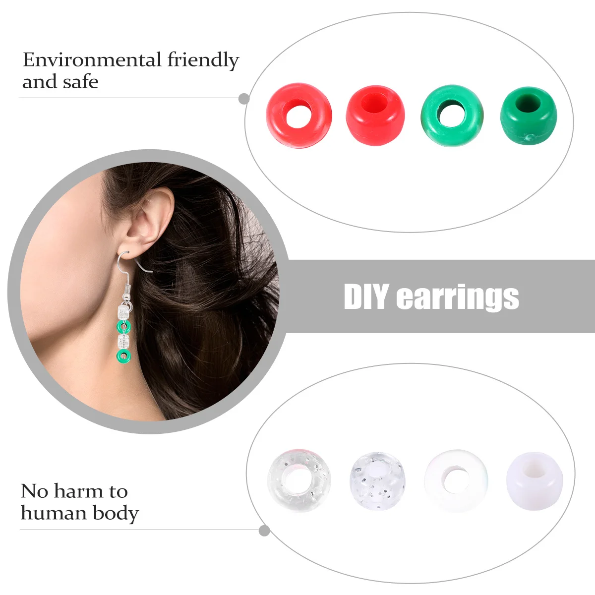 

Beaded Beads Pendant Loose Christmas Accessories Jewelry Making Decoration Bracelet DIY Charms