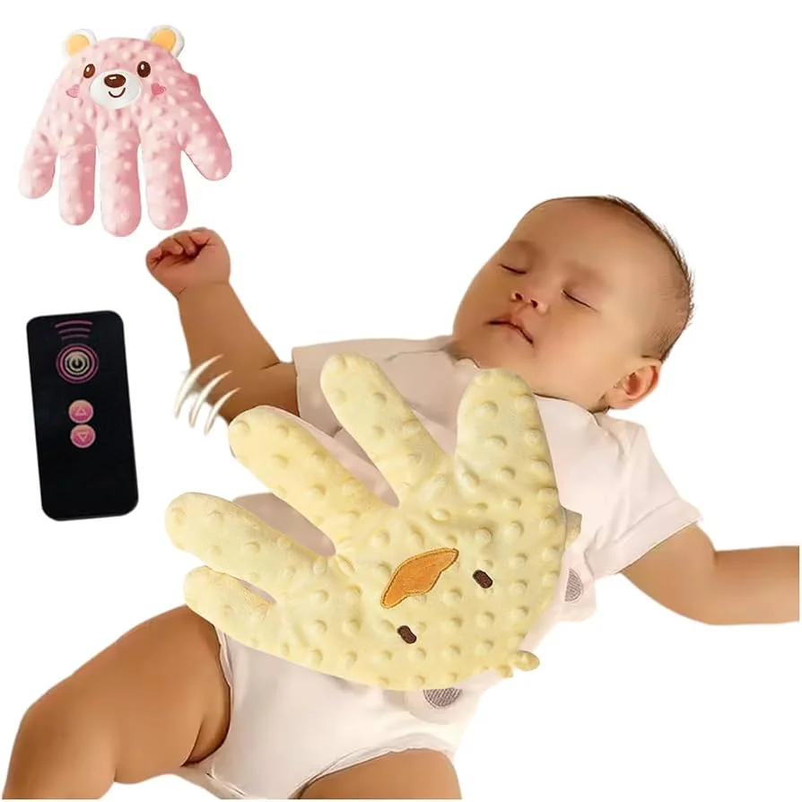 Almohada de Palma Anti-Sobresalto para Bebés - Ayuda para Dormir con Vibración Ajustable, Calmante para Bebés, Palma de Confort Lavable para Recién Nacidos