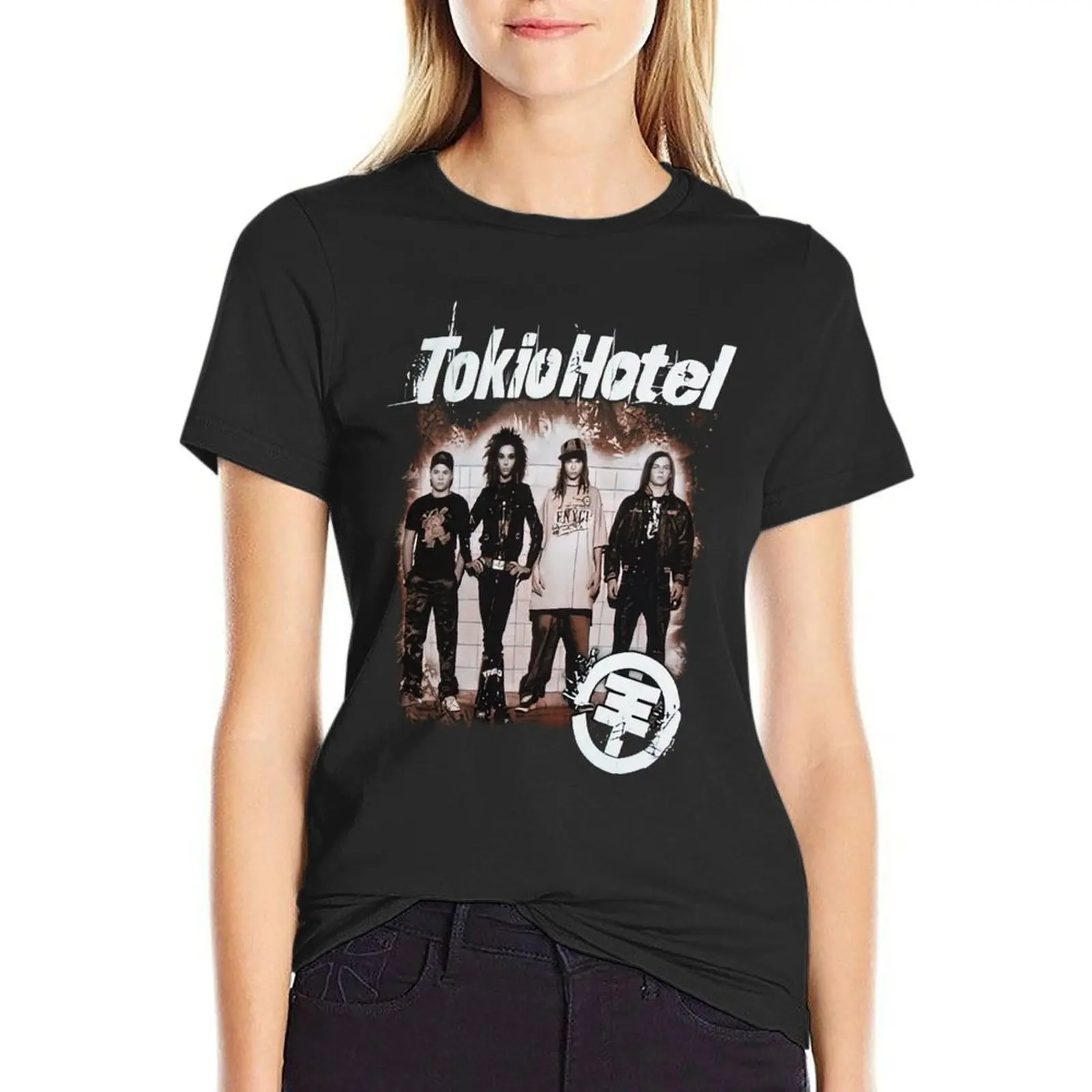 

Vintage Tokio Hotel T-shirt animal print shirt for girls aesthetic clothes summer top Women clothing