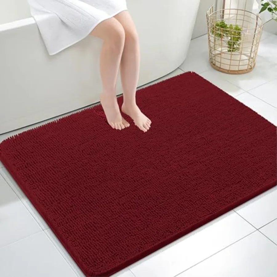 

Large Bathroom Rugs 40x32, Extra Soft Absorbent Chenille Bath Rugs, Rubber Backing Quick Dry, Machine Washable Bath Mats for Ba