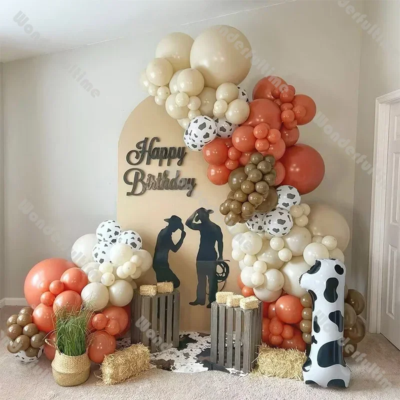 155 Cowgirl Birthday Balloons Garland Kit Caramel Natural Sand Pastel Ballons Baby Shower Bachelorette Party Gender Reveal Decor