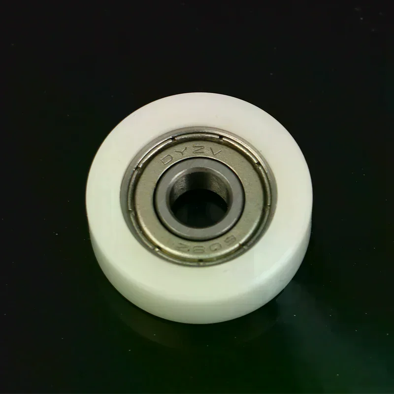 1Pcs 608 ZZ 8*30*10mm POM Nylon Round Type Roller Wheel POM Wrapped 608ZZ Bearing Pulley Plastic Wheel Bearing Pulley