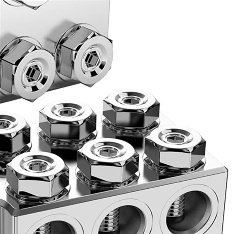 Heavy Duty Battery Terminal Connector 12-Way Battery Terminal Clamps, Battery Terminals Top Post 8AWG Up To 4/0(XL) AWG Gauge