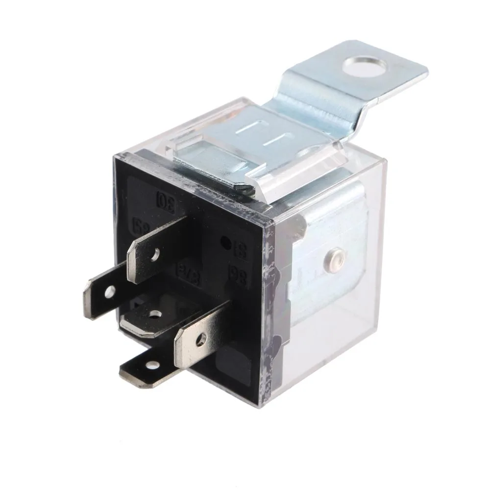 Auto Car Relay JD1914 12V 80A 5 Pin Transparent Type Switching Contact Form for Automobile Motorcycle Electronic Control Device