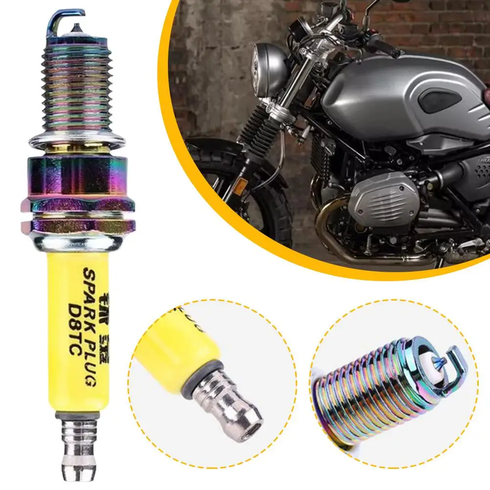 

Motorcycle Modified Yijin Spark Plug D8TC Suitable For Vertical Engine CG Series 125cc 150cc 200cc 250cc D0J7