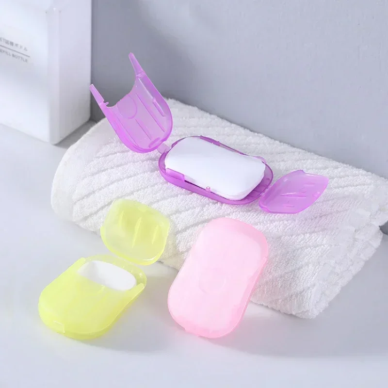 Portable Washing Cleaning Soap Tablets Scented Toilets Soaps Paper Hand Travel Camping Hiking Disposable Boxed Soap Flakes